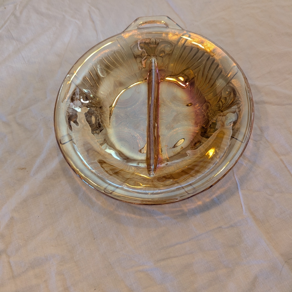 2/30$ Vintage Iridescent/ Carnaval Glass Serving Dish